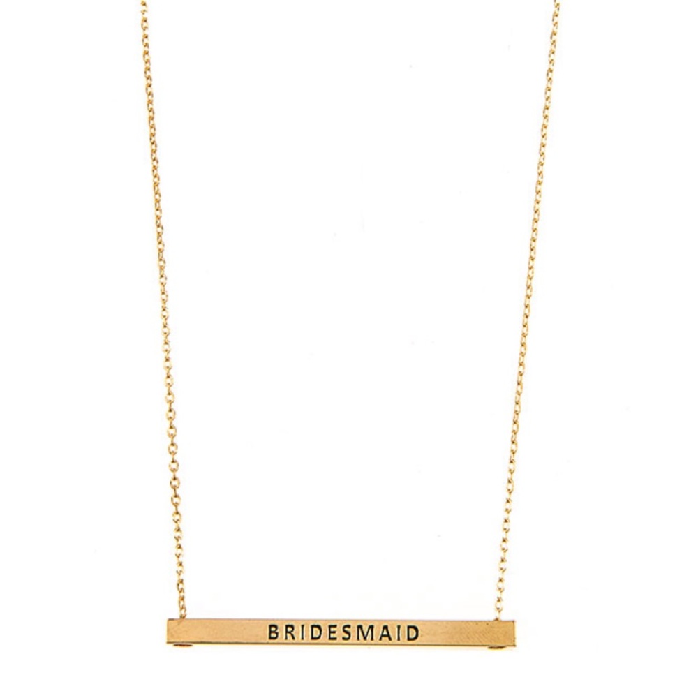 Bridesmaid Bar Necklace